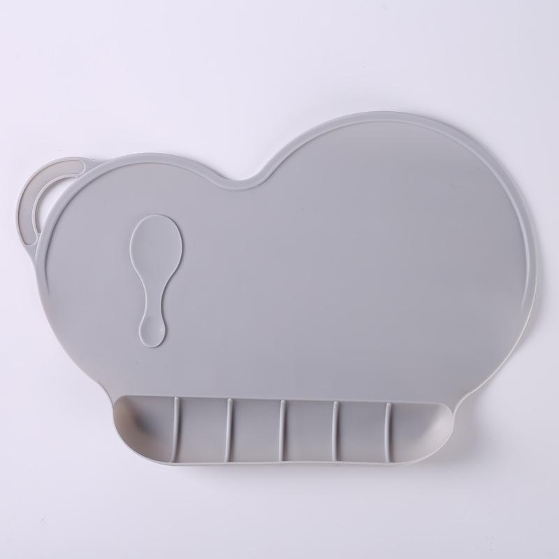 Non-Toxic Silicone One-Piece Placemat Cloudy With Pocket Baby Silicone Dinner Plate Suction Bowl Children'S Tableware