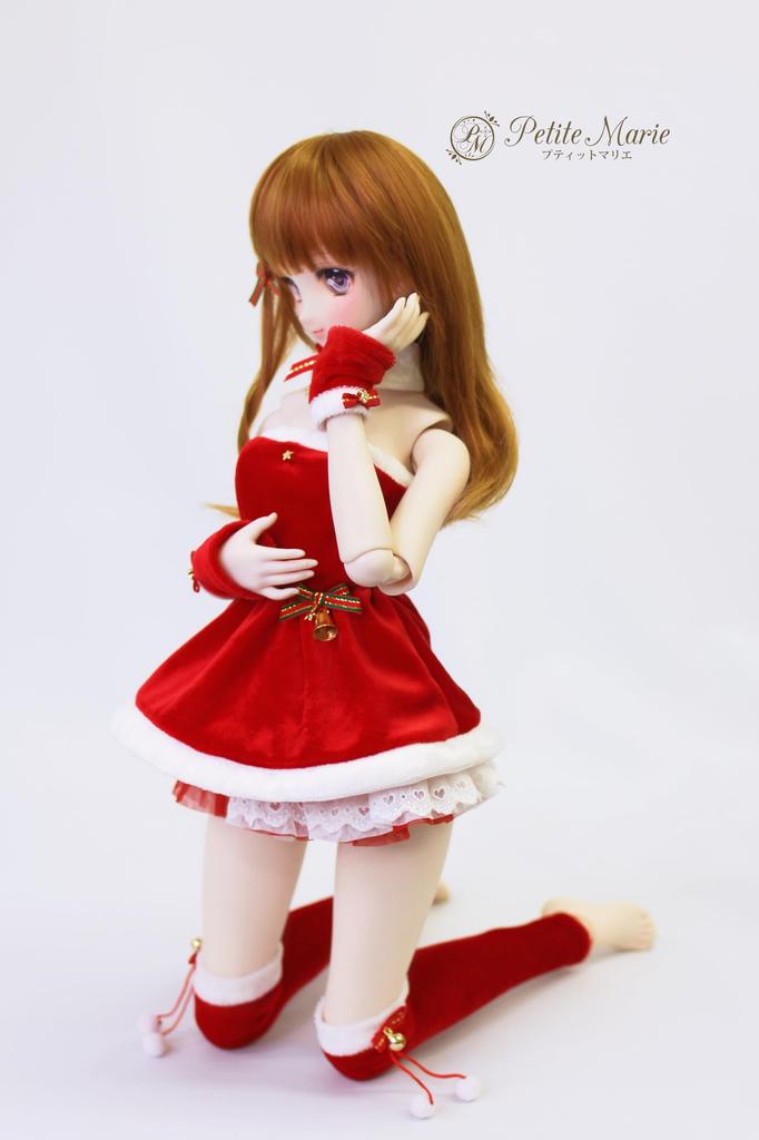 [Petite Marie] 13 DD Compatible Christmas Loose Socks Red Velour Material Socks 60cm Doll BJD Doll Clothes [Petite Marie] [No.0206]