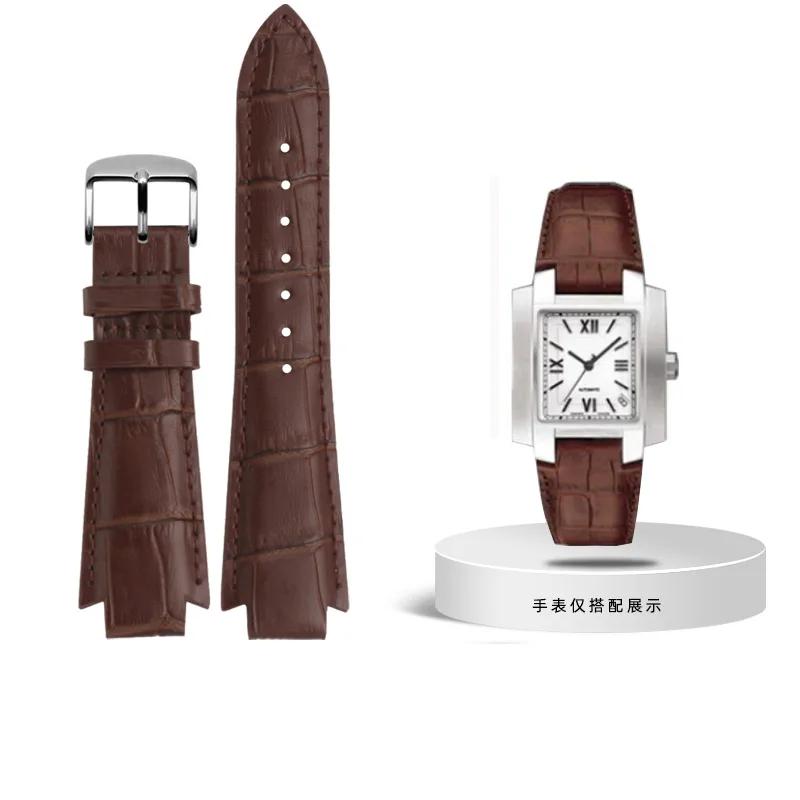 

24x14 мм ремешок из воловьей кожи для часов Tissot T60 1853 года, ремень, браслет серии L875/975K, выпуклый конец, ремешок для часов, аксессуары 24-14mm