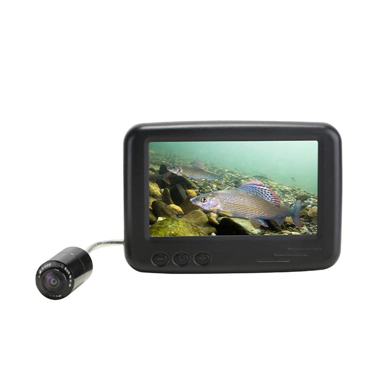 Underwater 4.3 Inch LCD Ice Finder Winter Fisherman Fishing Camera with Night Vision 15m Cable Black