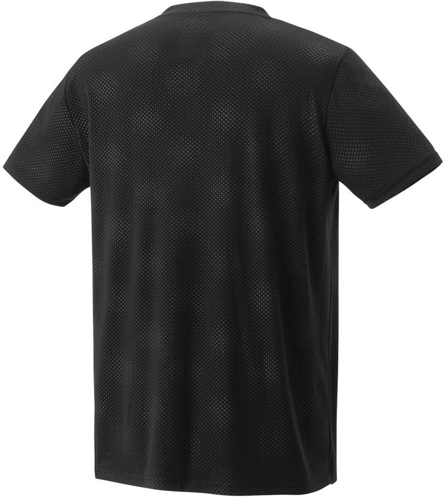 YONEX UniDry Short Sleeve Black T-Shirt (Fit Style), (007)