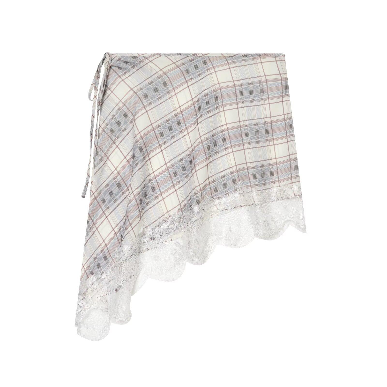 European and American style, new women s fashion, stylish one-piece lace lace irregular skirt S