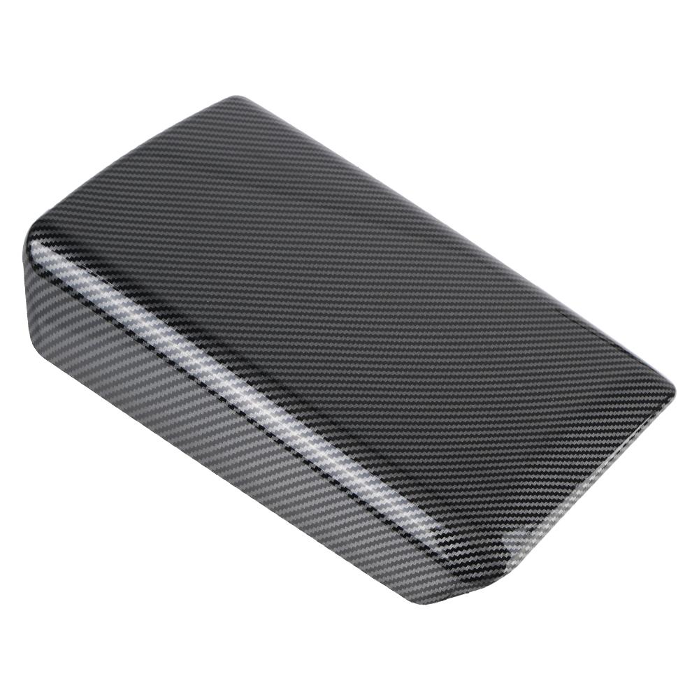 Protective Decoration For Tesla Model 3 Model Y 2019-2025 Carbon Fiber Matte Black Center Console Armrest Box Cover