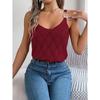 Spring and Summer Women's V-neck Hollow Metal Buckle Camisole Knitwear
