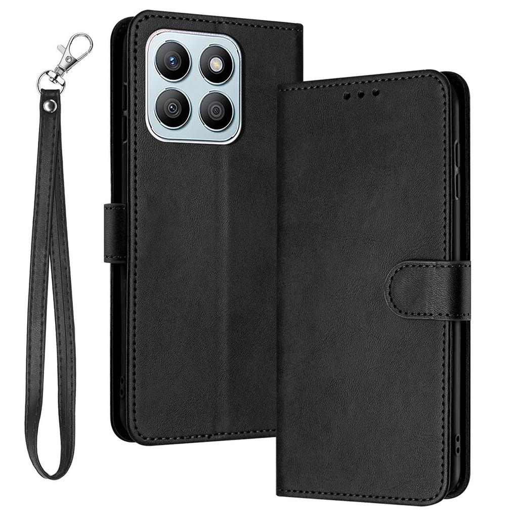 Für Honor X8c 4G Hülle Flip Stand PU Leder Brieftasche Handyhülle Kalbsledertextur