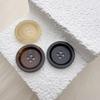 Matte Four-Hole Resin Cow Horn Pattern Buttons for Coats, Windbreakers, Suits, and Trousers