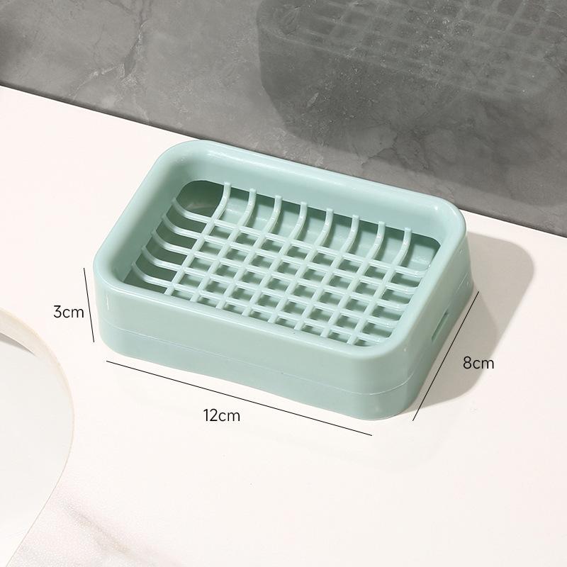 Double-layer Draining Soap Box, Non-drilling Bathroom Soap Box, Bathroom Storage Rack, Suction Cup, Double-layer Soap Rack