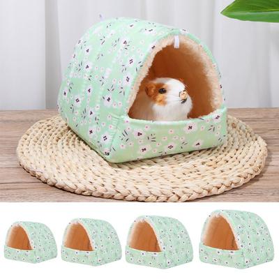 Cage Mini Confortable Douce Lapin Écureuil Lit de Repos Petit Animal Nid Cobaye Tapis Chaud Maison Hamster