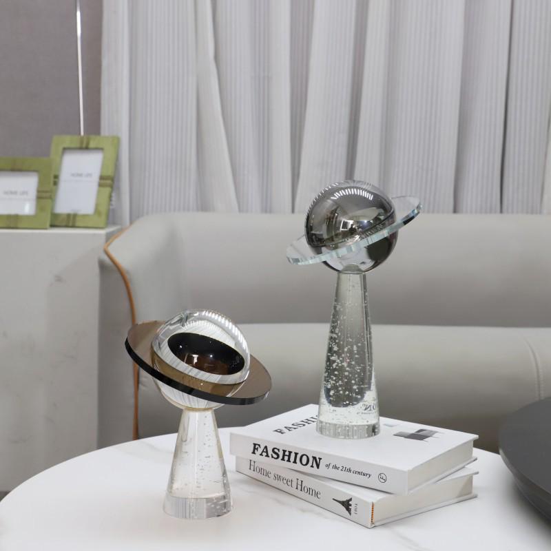 Nordic Bubble Crystal Planet Ornament for Living Room, Bedroom, or Entrance - Elegant Home Decor Piece.