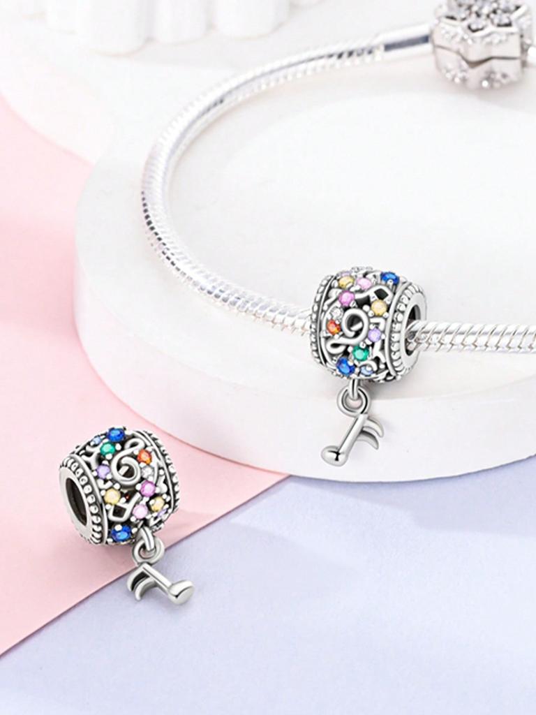 Gemstone Starry Sky Beadsclips And Spacers Charm Silve Plated Fit Charms Copper Originalbracelet For Jewelry Making Diy Charm