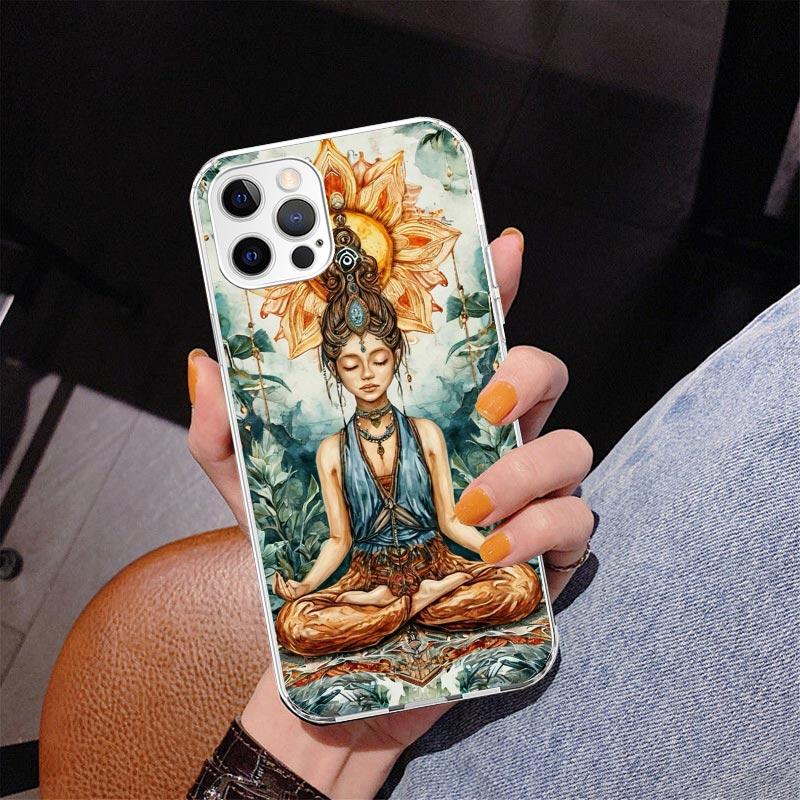

Meditation Yoga Girl Phnoe Case for Iphone 17 Air 16 16E 11 12 13 Mini 14 Plus 15 Pro Max 7 8 + SE 2020 Phone Cover Coque iPhone 14 Pro