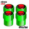 4Pcs/Set Skull Tire Valve Stem Cap Corrosion Resistant Dust Proof Cover Universal Fit for Car Bicycle Truck Motorcycle Stem Caps1