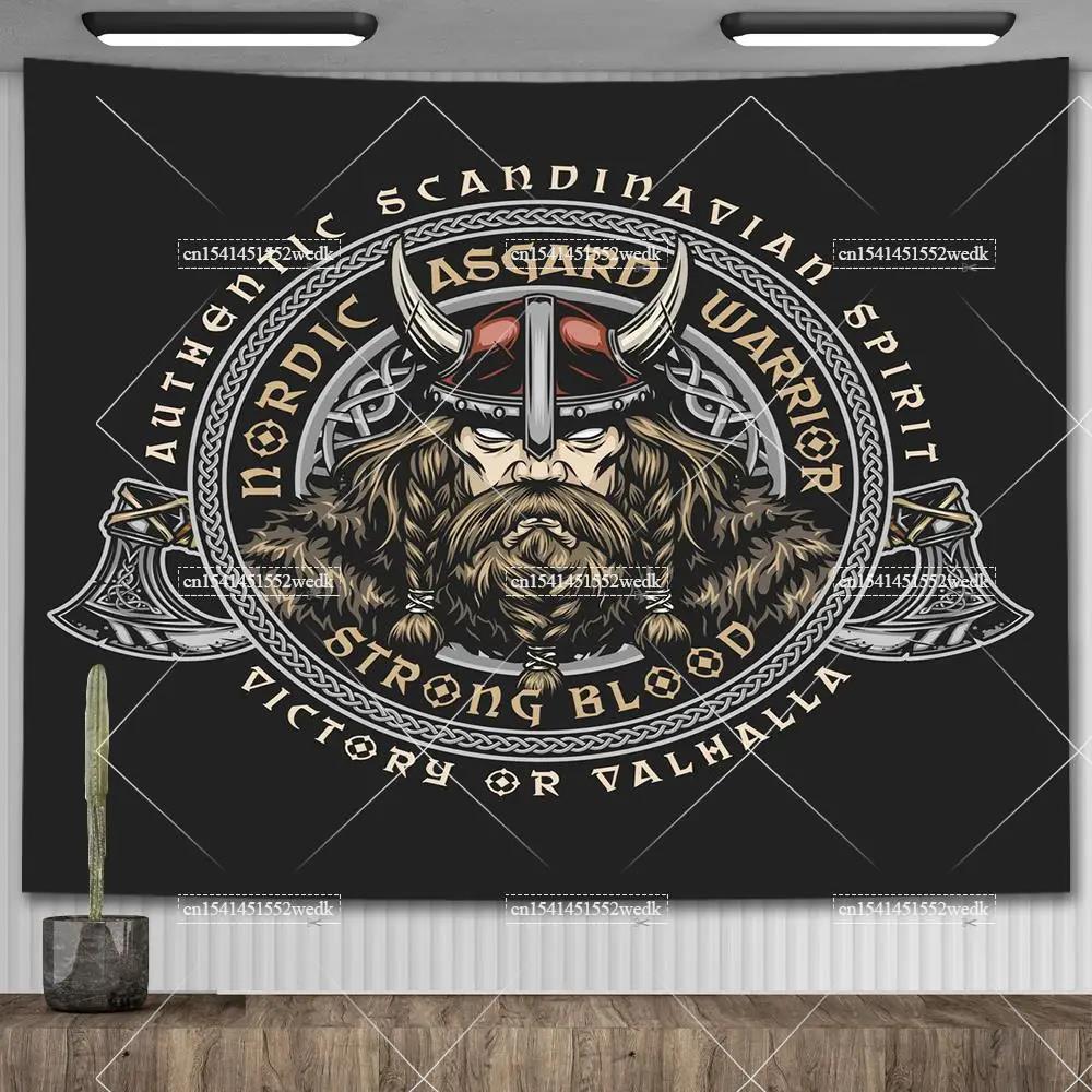 

Гобелен с изображением викингов-воронов, настенный гобелен, хиппи, викинги, скандинавские гобелены, Таро, колдовство, эстетическое украшение комнаты, домашний декор Tapiz 95x73cm
