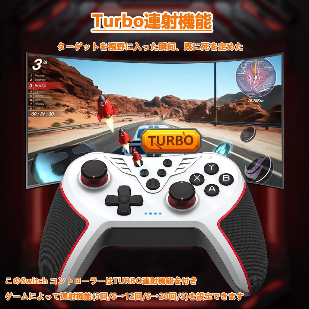 Elnicec Switch Controller Wired with Back Buttons New Switch Controller Macro Function Turbo Function HD Vibration Ergonomic USB Connection Cable
