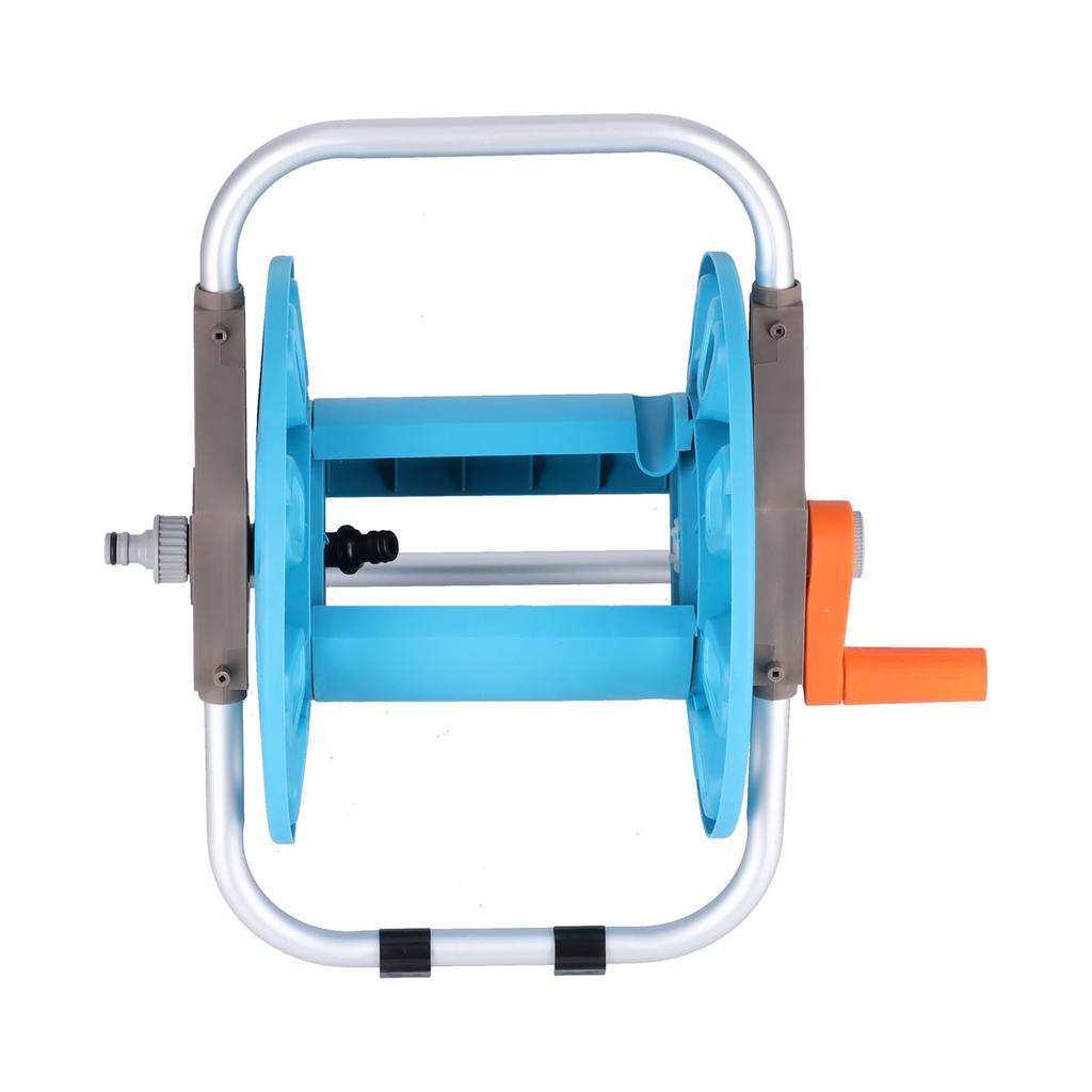 G1/2 Garden Water Hose Reel Cart Hand Push Design Gardening Waterpipe Cart for 30m 17mm OD Water Pipe for Courtyards Lawns