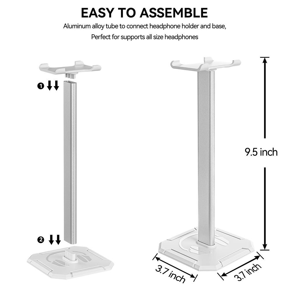 Headphone Holder Rack Aluminium Alloy Headset Stand Space Saving Desktop Organizer Earphone Hanger Gaming Headset Support Stand
