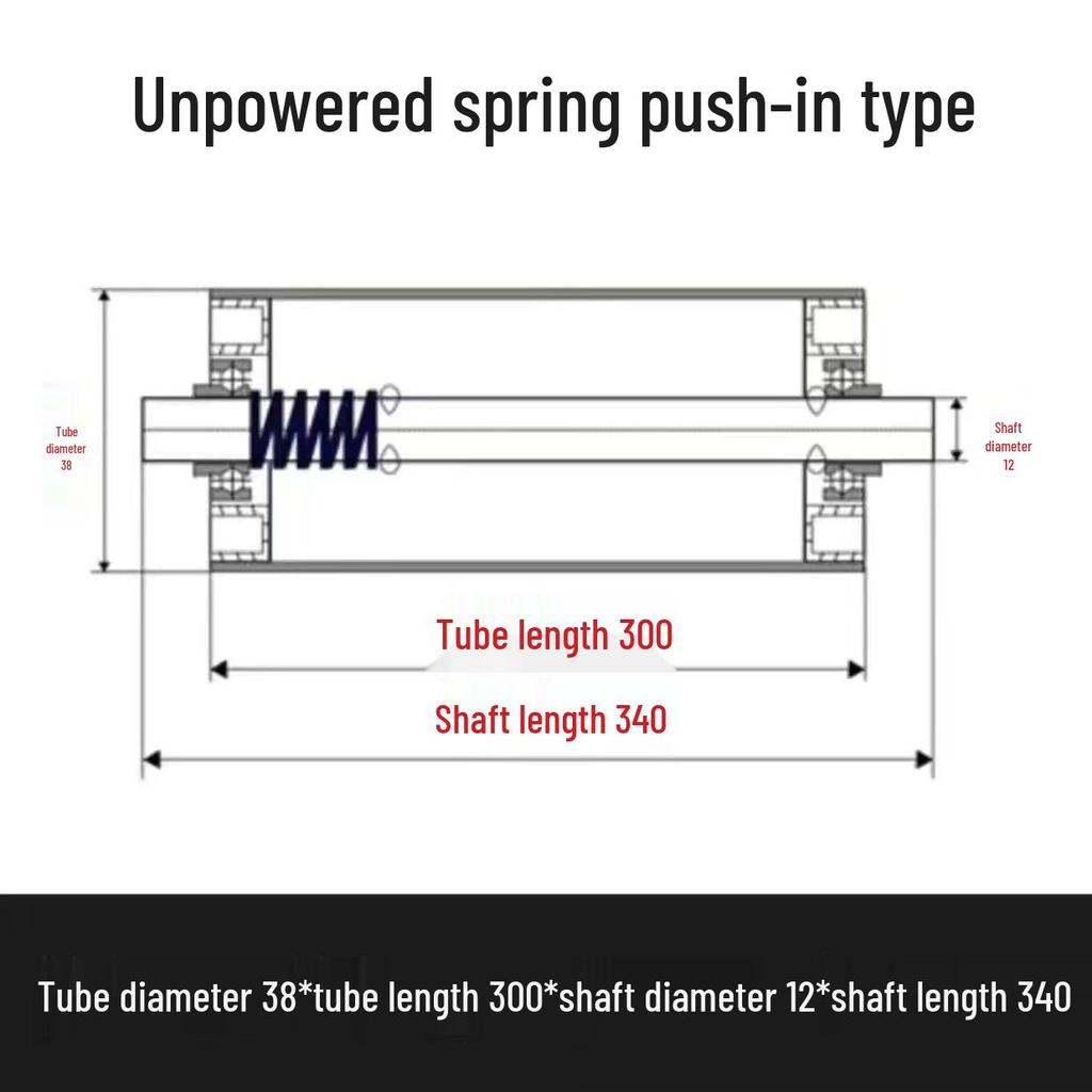 Leichte verzinkte Edelstahlrolle - Nicht angetrieben 25/38/50/60mm Leerlaufrolle für Förderbänder