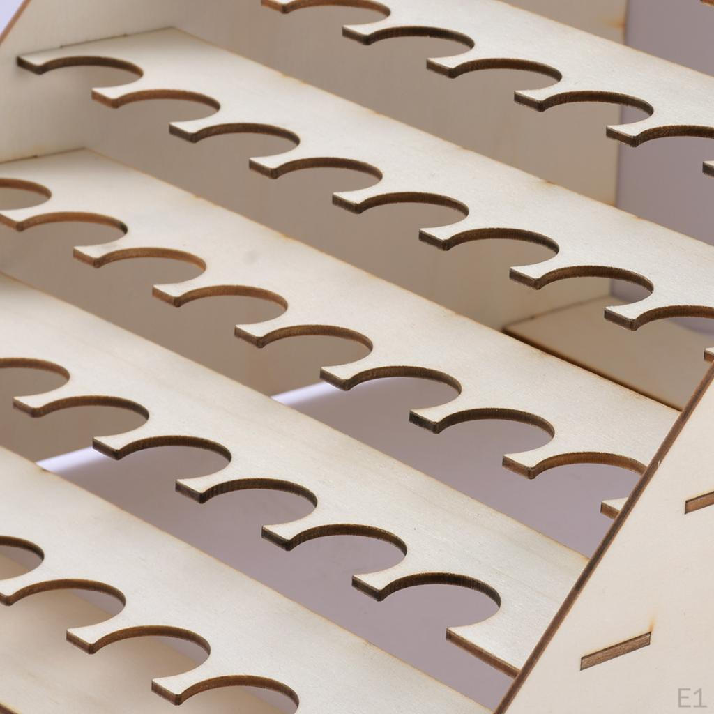 Wooden Modular Paint Rack (Straight 75 Holes) 32 *30 X 35cm