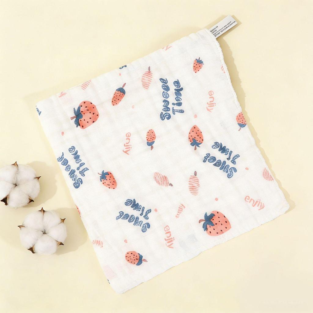 Class A Pure Cotton 6-Layer Gauze Washcloth Bib for Infants and Toddlers