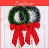 Beautiful Plastic Christmas Wreath With Decorative Bow And Festive Bells