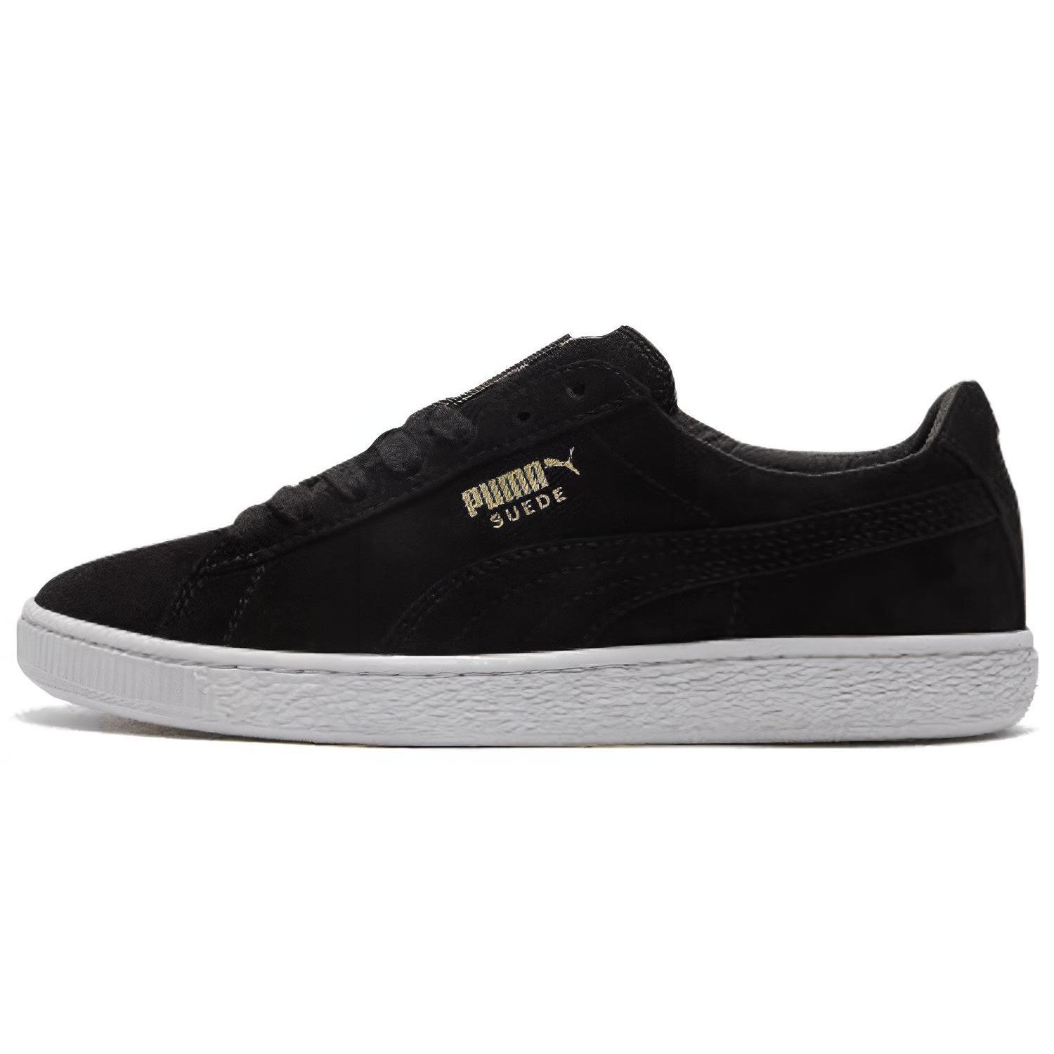 PUMA Suede Classic Metal Badge Black White Men s 370081-01 EU 35.5