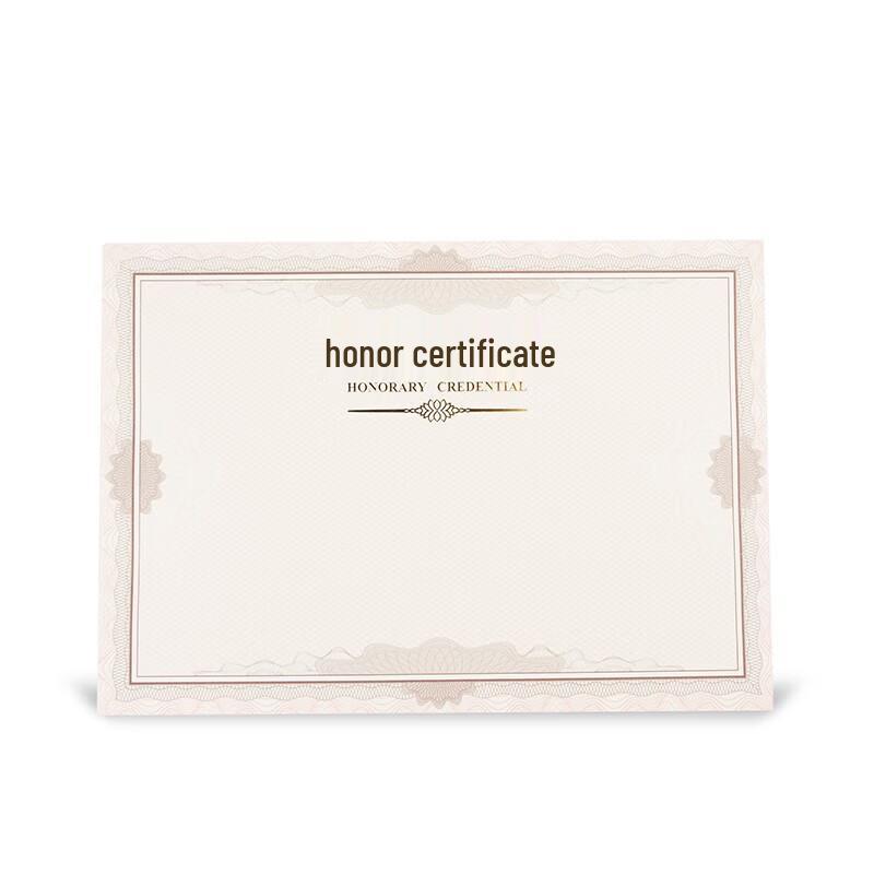 M&G 16K Honorary Certificate Inner Paper