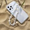Fashion Charm Phone Strap Cute Luxury Beaded Phone Chain White Star Pearl Hanging Rope Pendant Keychain Phone Accessories