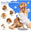 Pet Glove Washing Wipes for Dogs and Cats,Dog and Cat Cleaning Grooming Wipes for Fur,Paws and Butt,Save and Non Irritating,12 Pcs