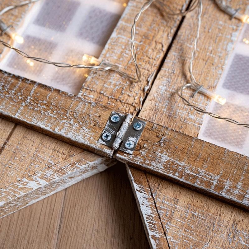 

LED Illuminated Christmas Tree Collar Wooden Decorative Base Easy Assembly Tree Skirt For Festival Home Party Decors China Mainland