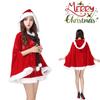 Stunning Women Christmas Red Velvet Santa Claus Cloak Cape Hooded Xmas Cosplay Costume