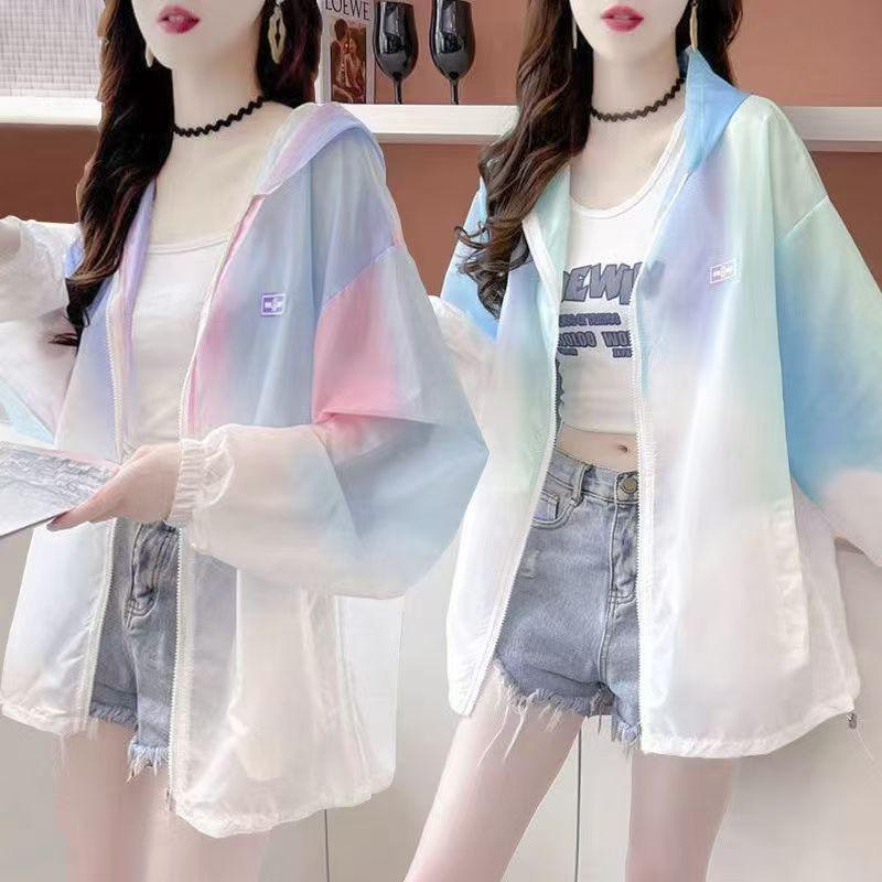 Schnelltrocknend Atmungsaktiv Sonnenschutzmantel Damen Leichter Mantel UV-Schutz Dünne Jacken Passender Schicker Hoodie Süßer Lässiger Regenmantel