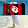 Ultra-Soft Beach Towel with Saracens Rugby Theme,Ideal for Pool - Camping, Diving - Perfect Travel Essential, Vibrant Beach Towel.