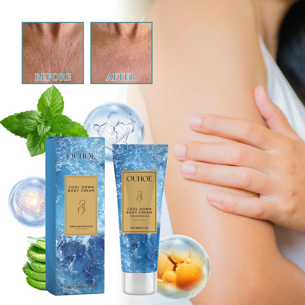Ouhoe Moisturizing Cooling Cream For Deep Hydration And Soothing Relief From Sunburn And Dry Skin In 200g Packaging