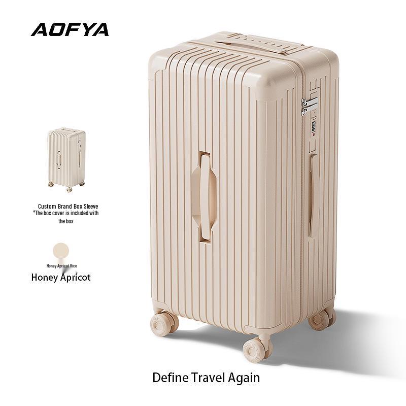 26" Stylish Large Capacity Trolley Suitcase with Universal Wheels & Password Lock for Men & Women