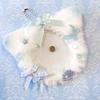 Fluffy Cat Ear Rosette with Ball Chain [Can Badge Ita-Rosette] Light Blue 56mm 57mm 58mm Oshikatsu Goods [Used]
