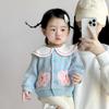 2025 Baby Girl Korean Style Knitted Cardigan Coat - Fashionable Spring Autumn Outerwear 3875