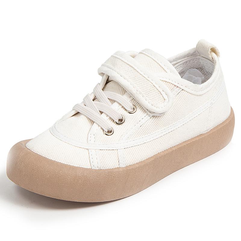 Childrens Canvas Shoes Kindergarten Baby Soft Toddler Girls Leopard Breathable Casual Shoes Boys Comfortable Sneaker White Shoes