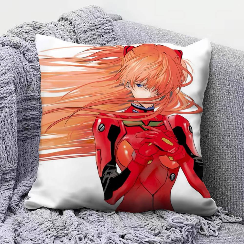 Asuka Langley Soryu Asuka Anime Girl Home Sofa Cushion Covers and Aecorative Custom Pillow Covers
