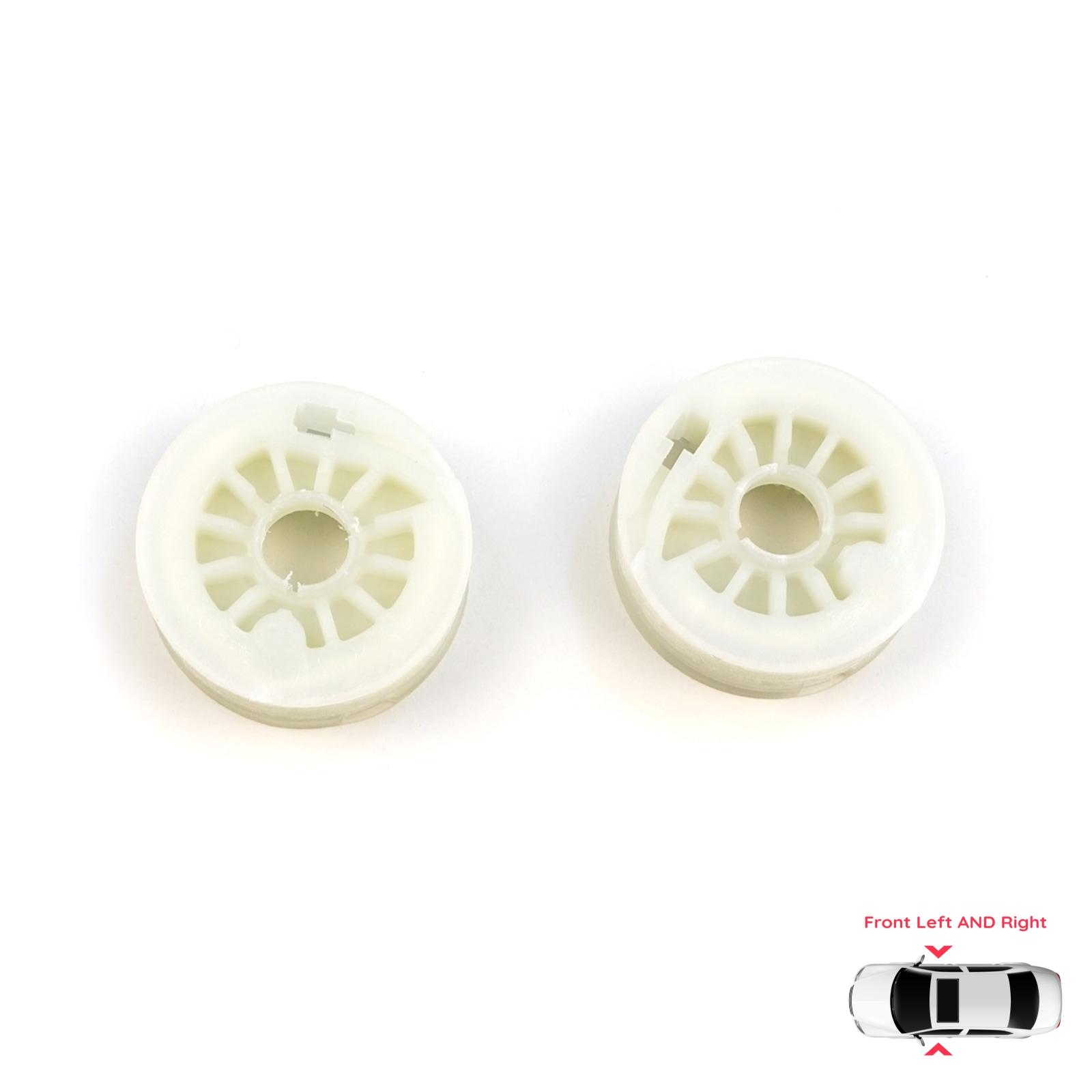 

V2BWR5222+BWR5223 Window Regulator Cable Roll Gear Wheel Pulley Front Left Right for Hyundai I30 MK2 GD 2011-2017 Kia Ceed MK2 JD 2012-2018 5-Door