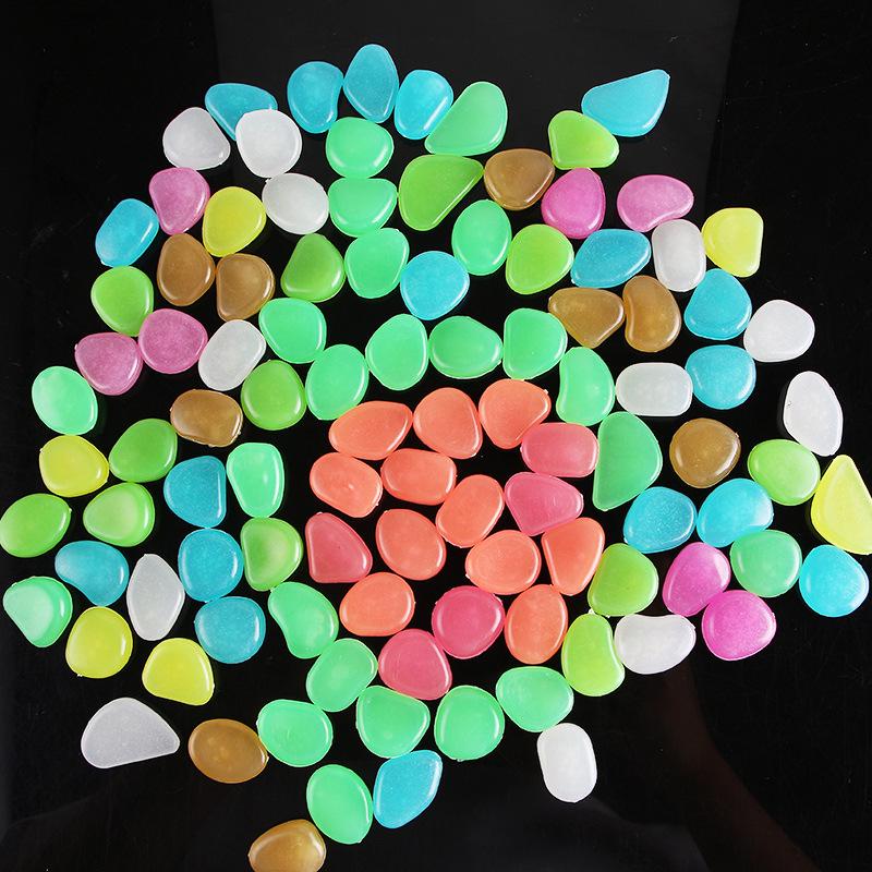 Artificial Glowing Pebbles for Aquariums and Garden Landscaping