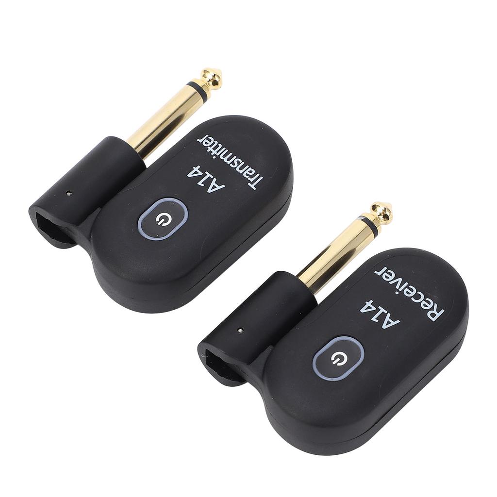 Sistema Inalámbrico para Guitarra 2.4GHz USB Transceptor Receptor Eléctrico Alcance 100 pies A14 para Bajo Violín con Jack de 6.35mm