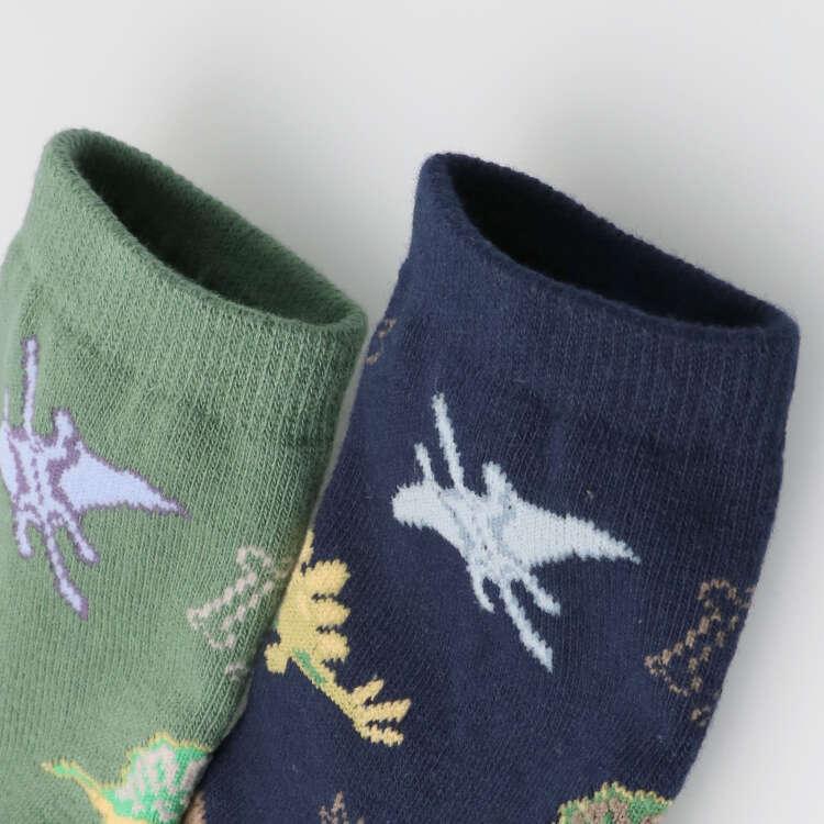 【子供服】 Kids Foret (キッズフォーレ) 恐竜柄クルーソックス・靴下 11cm-20cm B51300