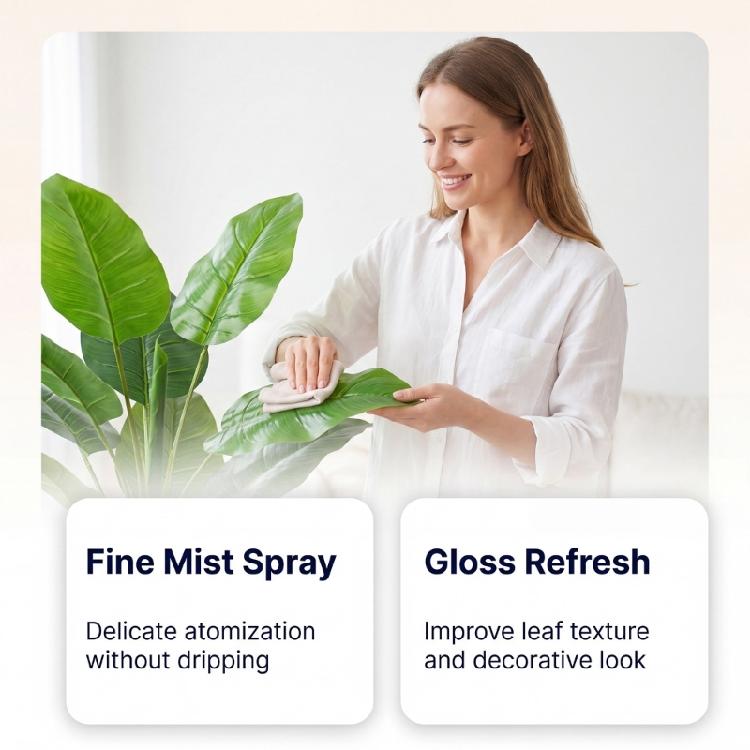 Faux Plant Cleaner Bottle for Indoor Silk Arrangements , Dust and Dirt Remover for Artificial Display Pieces and Routine Use