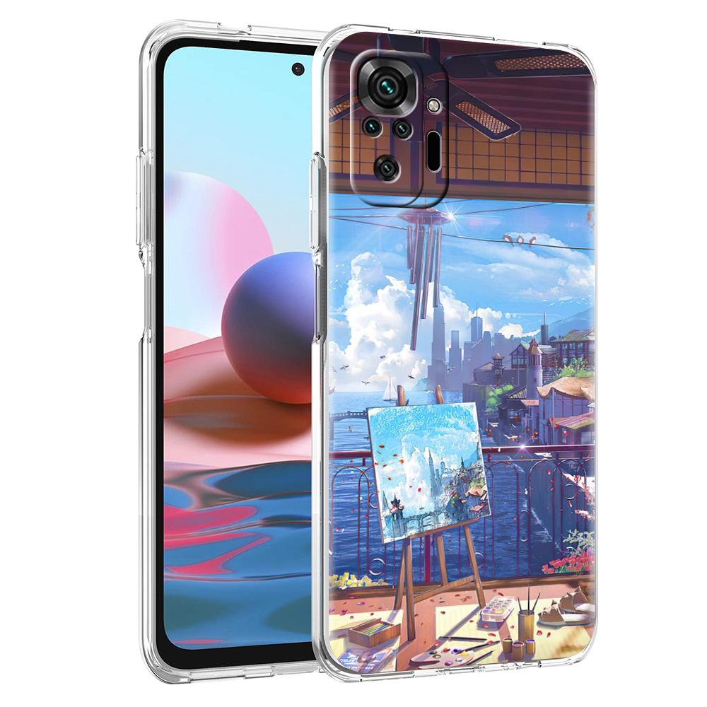 Japan Anime Landscape Phone Case For Xiaomi Redmi Note 12 4G 11 10 Pro 5G 10C 10S 9S 9 9T 8T 9C 9A 8 8A 7 K50 Gaming Clear Cover