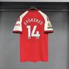 Mens Short Sleeve Football Jersey Premium Fan Edition Striped Design Arsenal Home Match Support