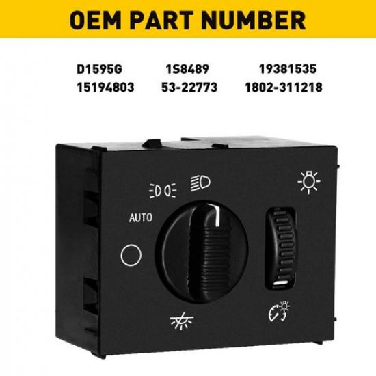 For Chevy Silverado GMC Sierra Yukon 2003-2007 Headlight Switch Headlamp Dimmer