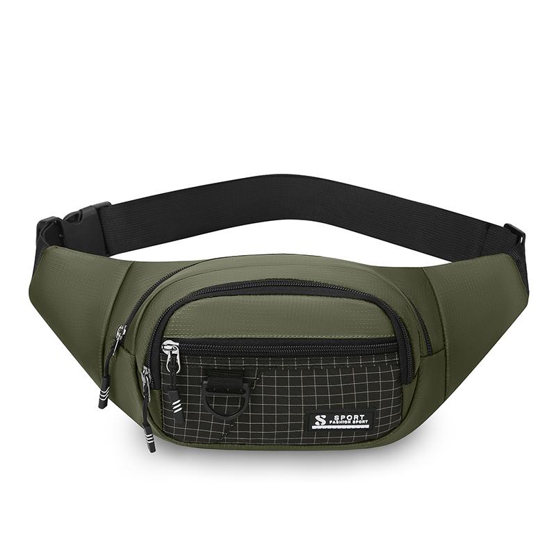 

Унисекс Поясная сумка для фитнеса большой вместимости Портативная защита от краж Ультратонкая маленькая нагрудная сумка Спортивная сумка для бега на открытом воздухе зелёный