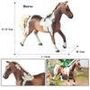 Oenux Grassland Wild Steed Farm Animal Small Horse Model Action Figures PVC Home Decoration Figurines Collection Toy Kid Gift