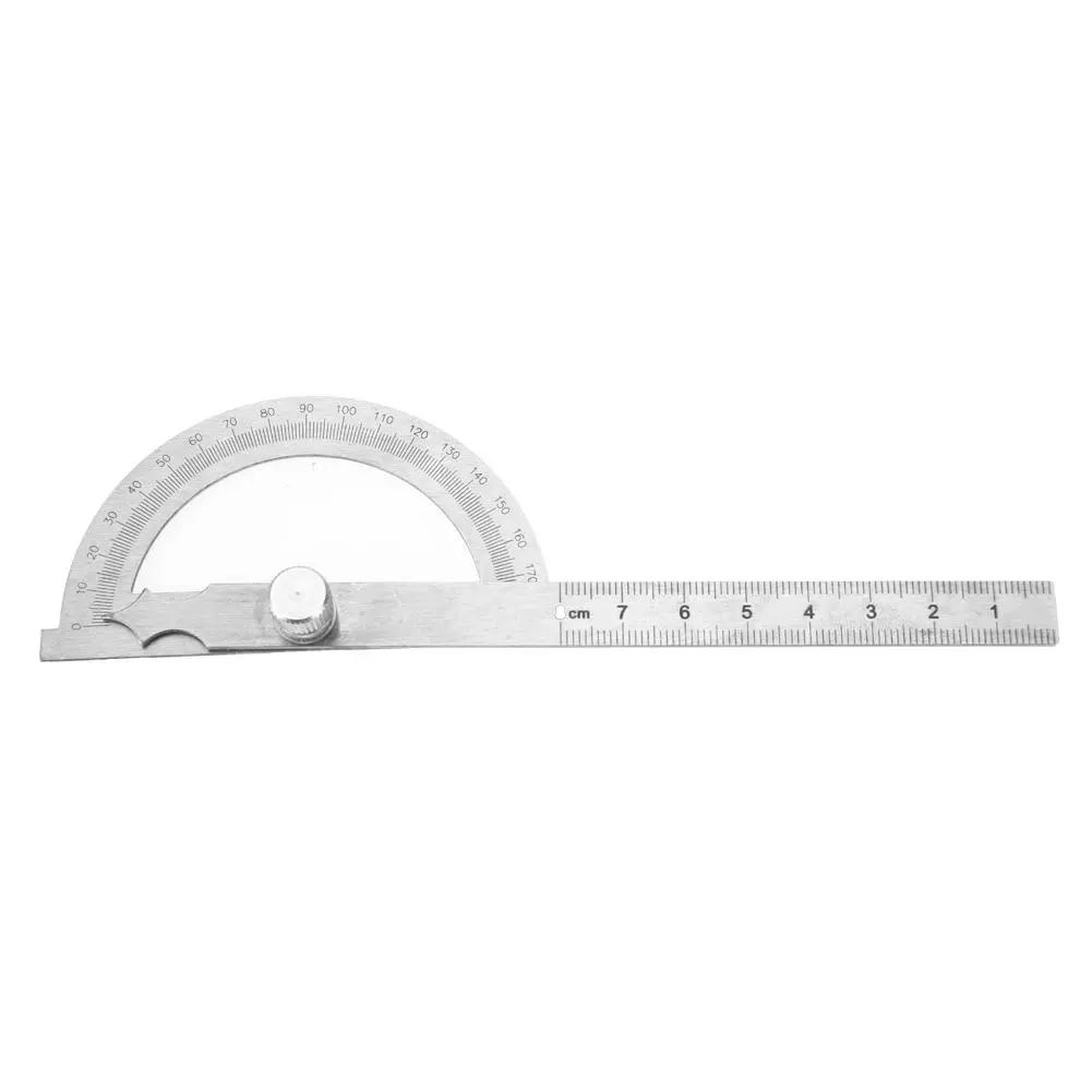Stainless Steel Protractor 0-180 Degree Inclinometer Protractor Goniometer Angle Finder Measuring Device Ruler