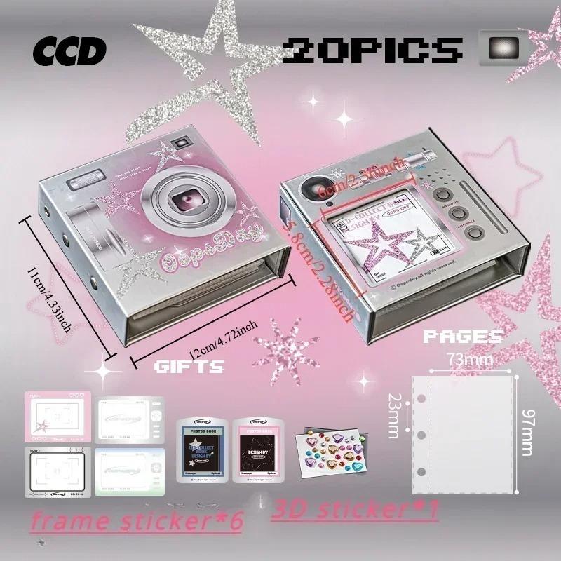 Retro Form Kort Fotoalbum för 3 Tum Kpop Stjärna Små Fotokort Samlingsbok Kreativ Design Kortpärm Chasing Gåvor